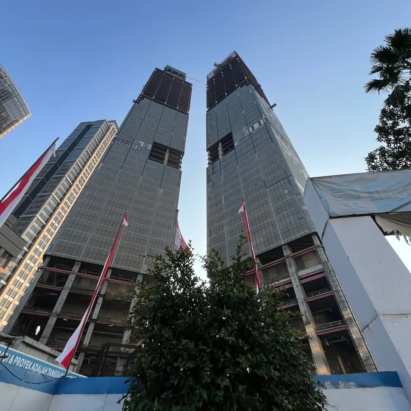 Ghost skyscraper in Central Jakarta, Indonesia